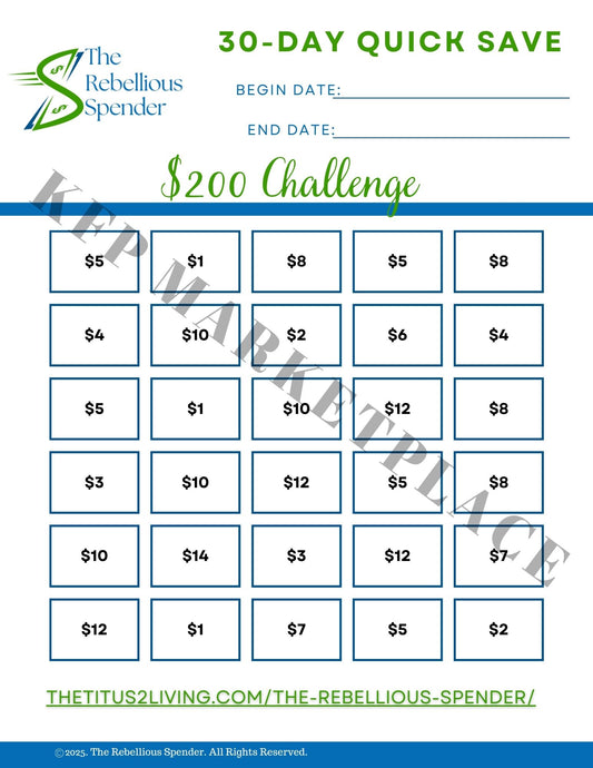 30-Day Quick Save Challenge