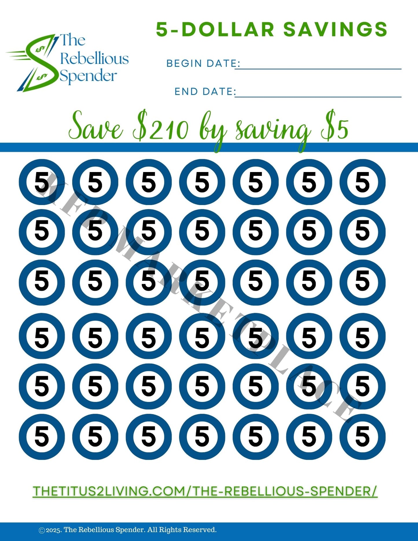 5-Dollar Savings Challenge